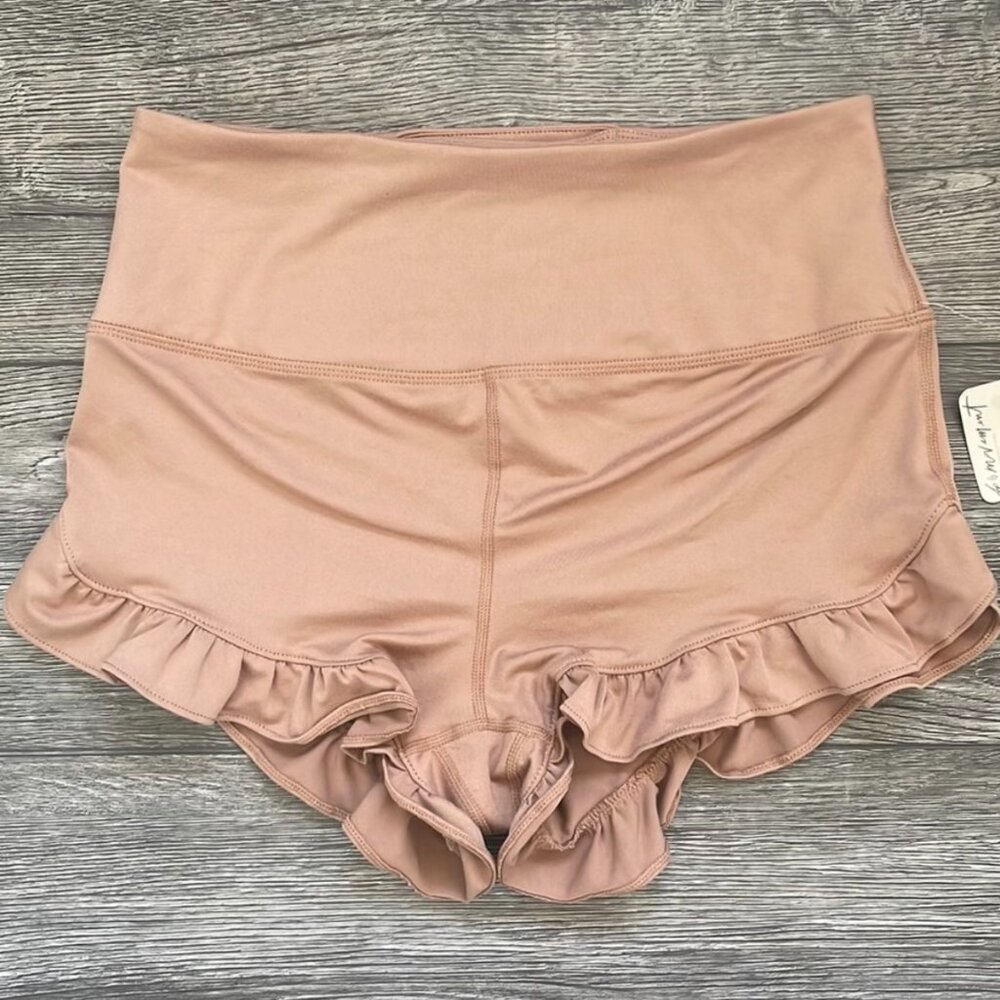 FP Movement Free People Plie All Day NWT Ruffle Athletic Shorts Size Medium